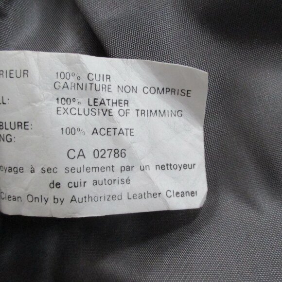 Black Leather Jacket 1970`s - 80`s Made in Canada - Picture 10 of 10